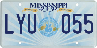 MS license plate LYU055