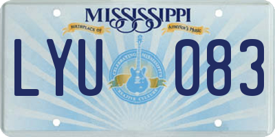 MS license plate LYU083
