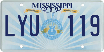 MS license plate LYU119