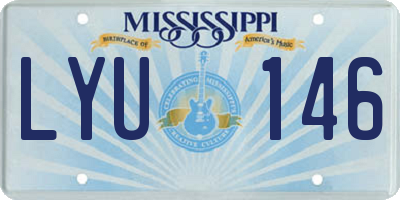 MS license plate LYU146