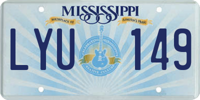 MS license plate LYU149