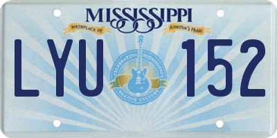 MS license plate LYU152