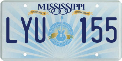 MS license plate LYU155