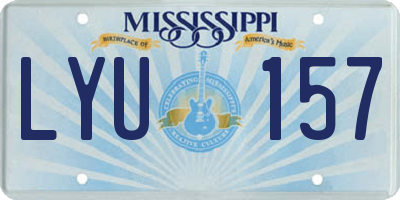 MS license plate LYU157
