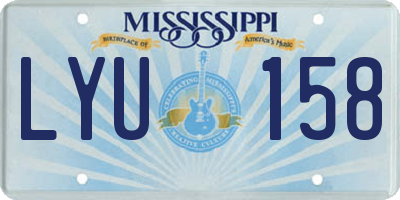 MS license plate LYU158