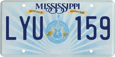 MS license plate LYU159