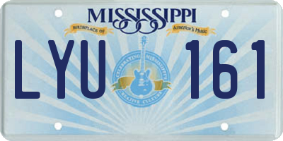 MS license plate LYU161