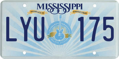 MS license plate LYU175