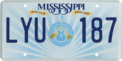 MS license plate LYU187