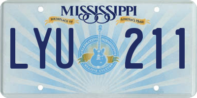 MS license plate LYU211