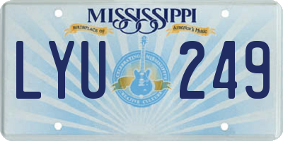 MS license plate LYU249