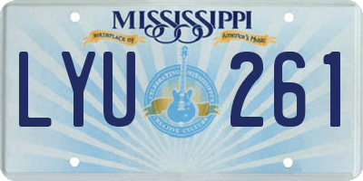 MS license plate LYU261
