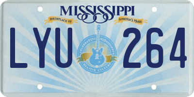MS license plate LYU264