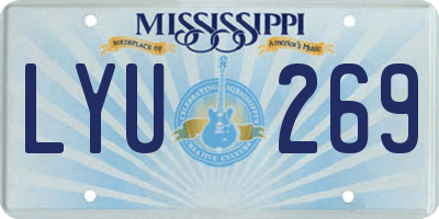 MS license plate LYU269