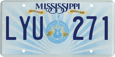 MS license plate LYU271