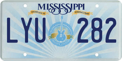 MS license plate LYU282