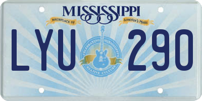MS license plate LYU290