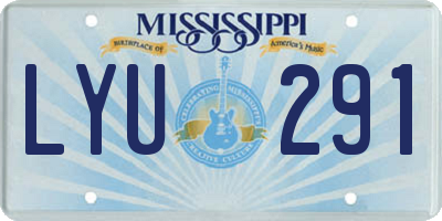 MS license plate LYU291