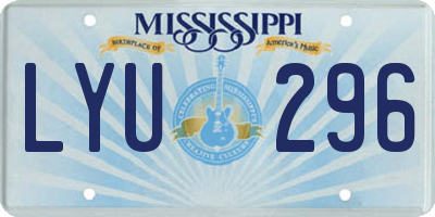 MS license plate LYU296