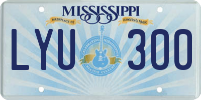 MS license plate LYU300