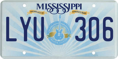 MS license plate LYU306