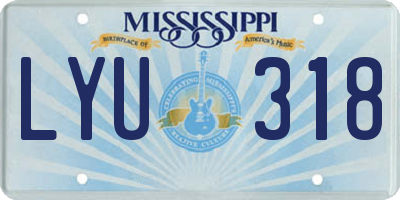 MS license plate LYU318