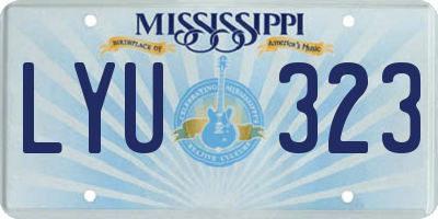 MS license plate LYU323