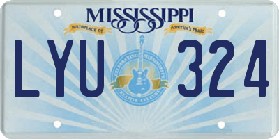 MS license plate LYU324