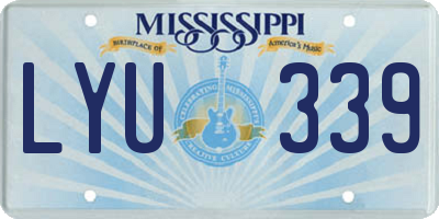 MS license plate LYU339