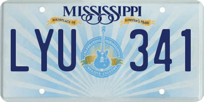 MS license plate LYU341