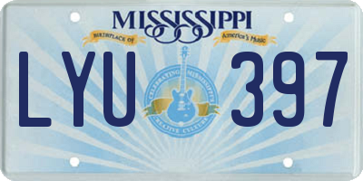 MS license plate LYU397