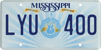 MS license plate LYU400