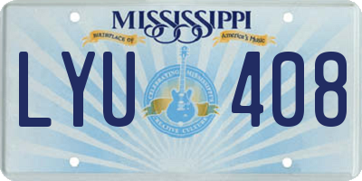 MS license plate LYU408