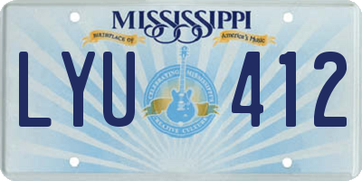 MS license plate LYU412