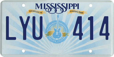 MS license plate LYU414