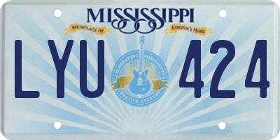 MS license plate LYU424