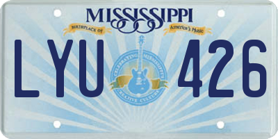 MS license plate LYU426