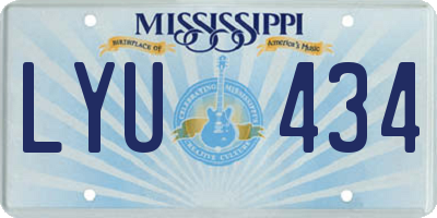 MS license plate LYU434