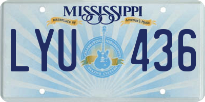 MS license plate LYU436