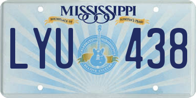 MS license plate LYU438