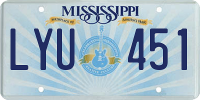 MS license plate LYU451