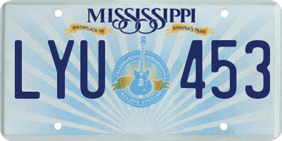MS license plate LYU453