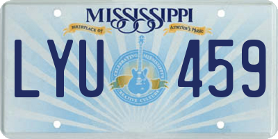 MS license plate LYU459