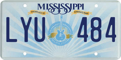 MS license plate LYU484