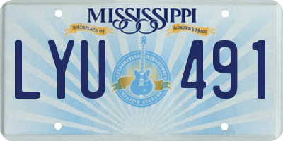 MS license plate LYU491