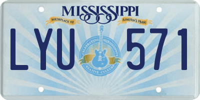 MS license plate LYU571