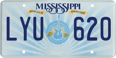 MS license plate LYU620