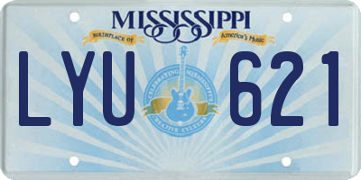 MS license plate LYU621