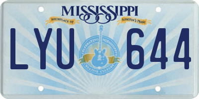 MS license plate LYU644