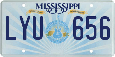 MS license plate LYU656